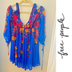 Free People Floral Tunic Size Small